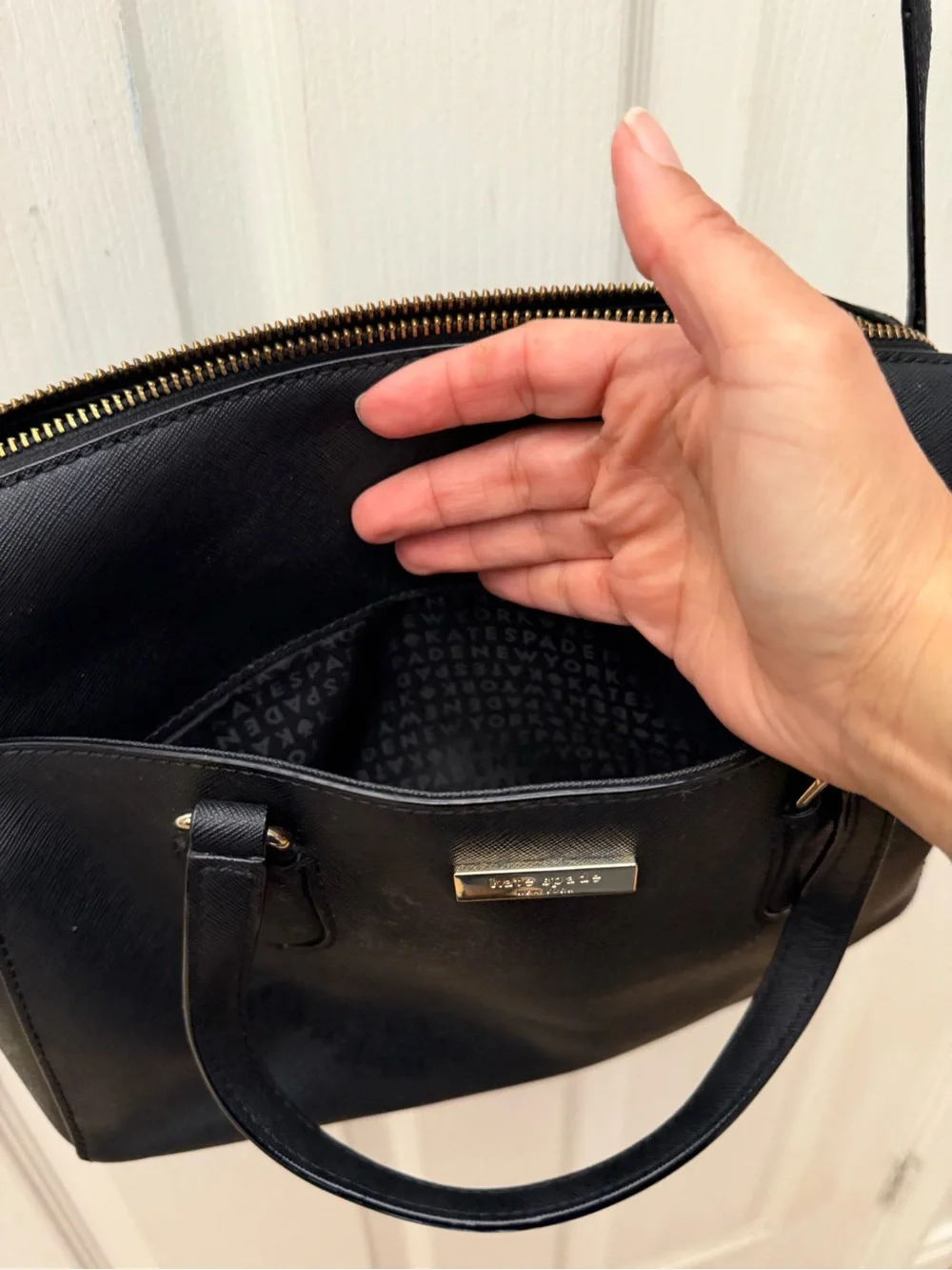 Black Leather Crossbody Satchel - Classic Women’s Bag